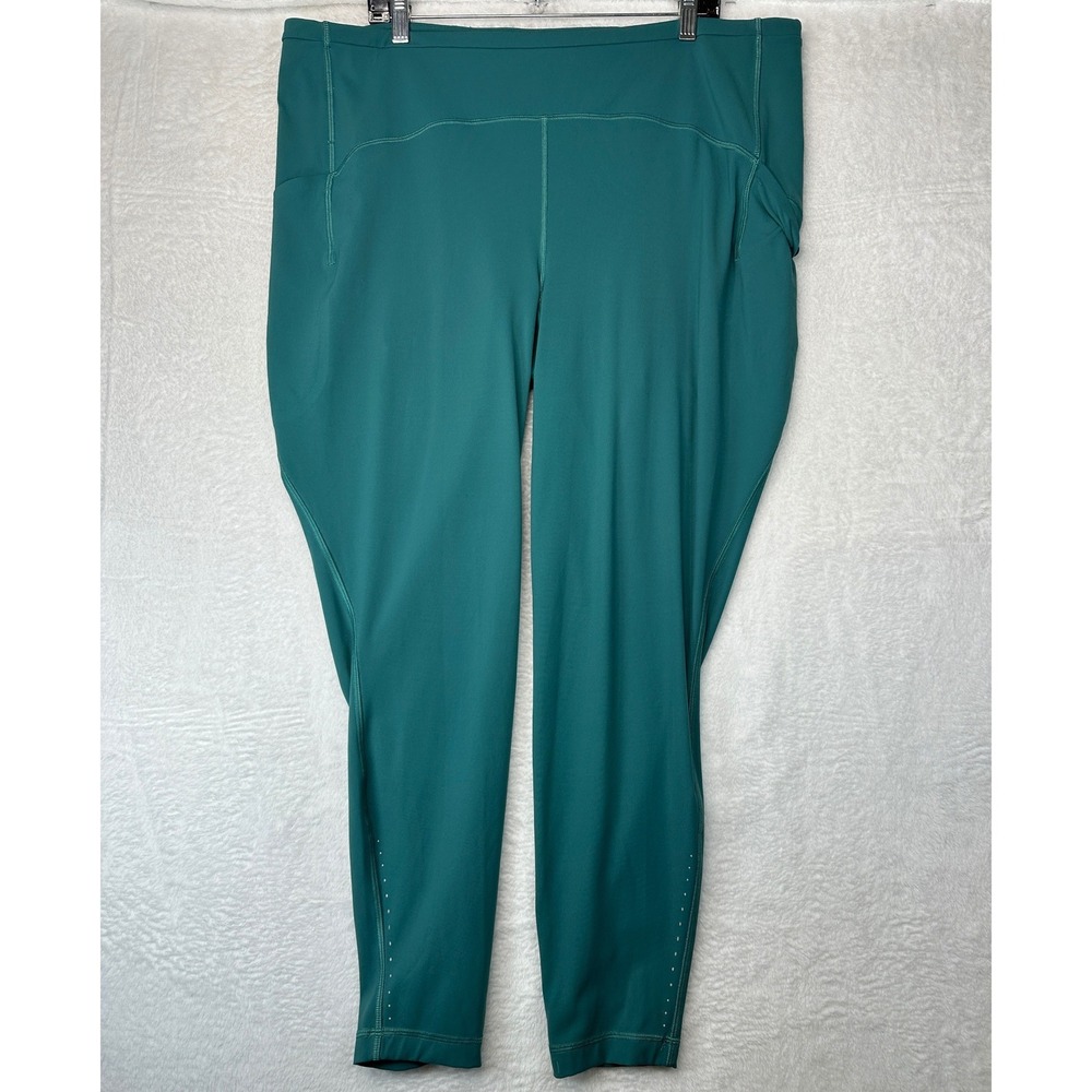 Lululemon Fast and Free Tight Women 20 Teal Green High Rise 25 Pockets
